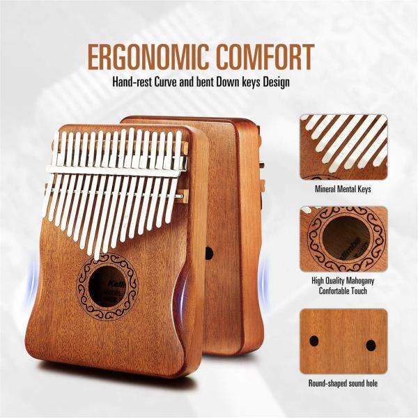 Kalimba - 17 tónov, mahagónové drevo - Image 3
