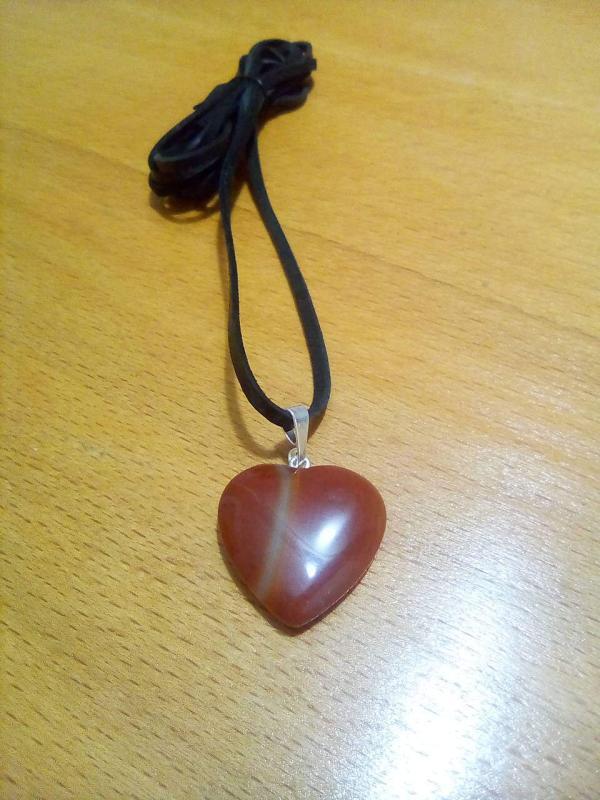 Karneol - prívesok v tvare srdca - Image 2