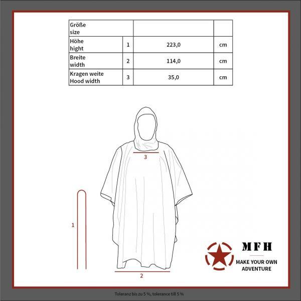 MFH pončo - olivové, 100% polyester - Image 3