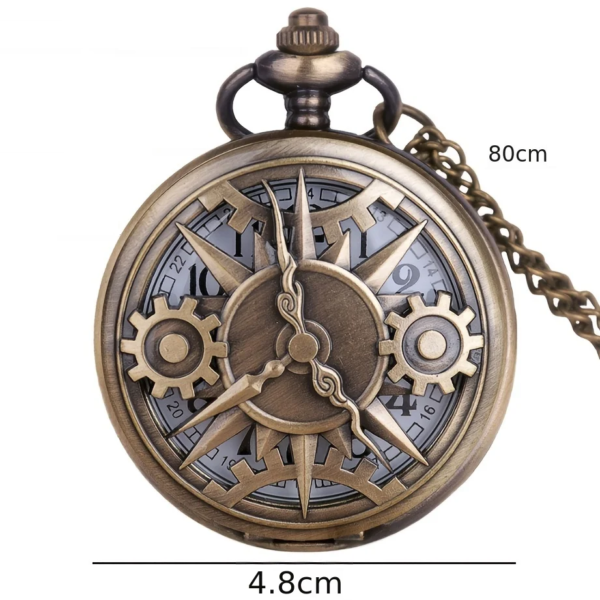 Vreckové hodinky - Steampunk, zdobené, v bronzovej farbe