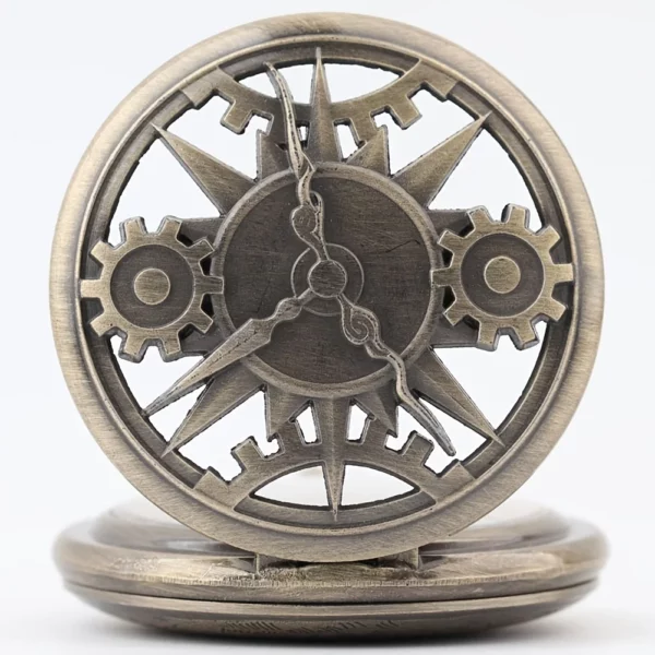 Vreckové hodinky - Steampunk, zdobené, v bronzovej farbe