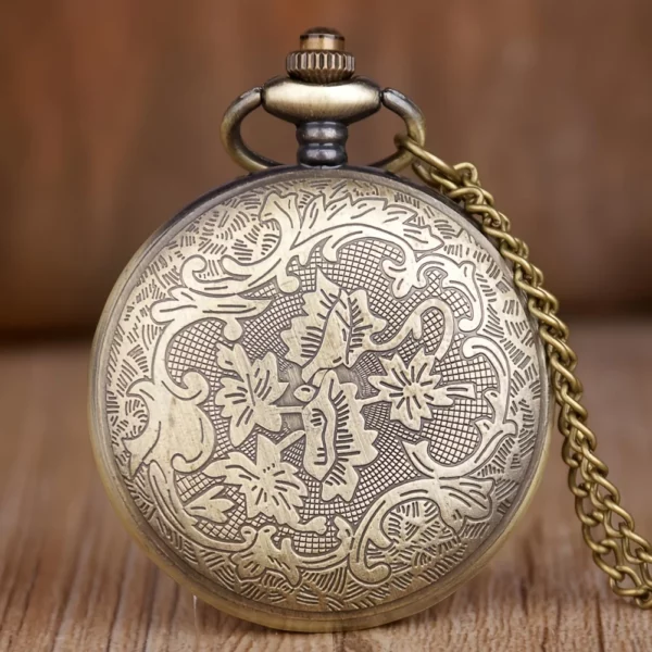 Vreckové hodinky - Steampunk, zdobené, v bronzovej farbe
