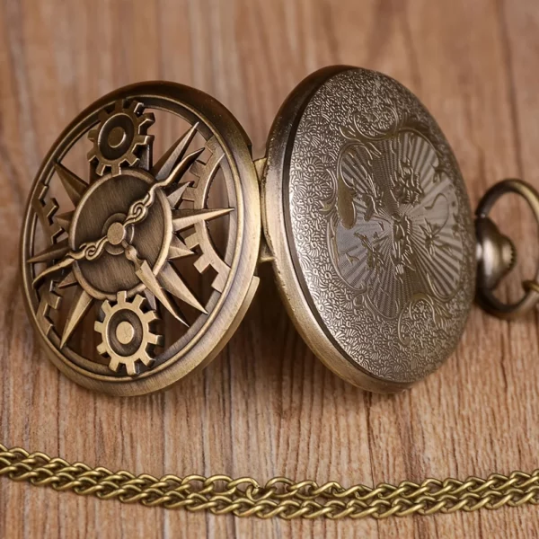 Vreckové hodinky - Steampunk, zdobené, v bronzovej farbe